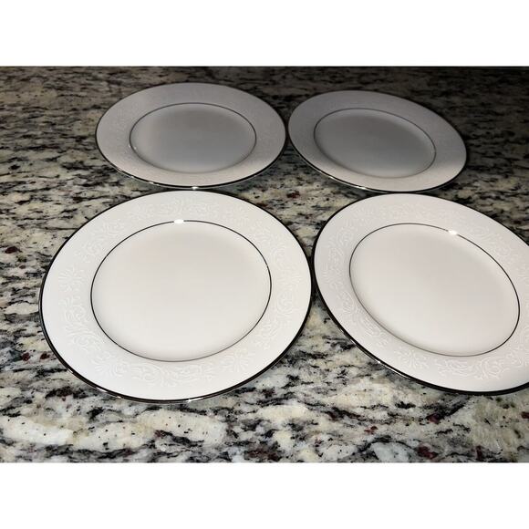 Noritake #7550 Marseille Bread Dessert Plates Set of 4 Ivory China - Picture 5 of 11